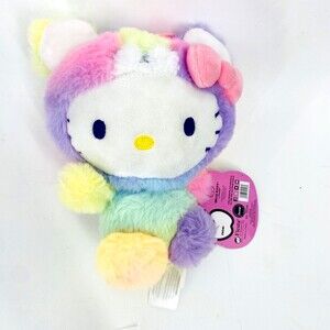 Fiesta Sanrio Hello Kitty 7" Rainbow Sherbet Plush Toy Adorable Soft Cuddle